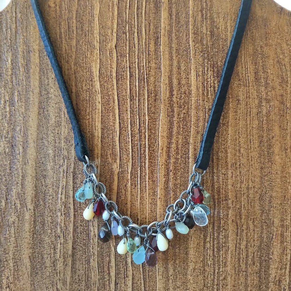 Silpada Leather and Beads Necklace